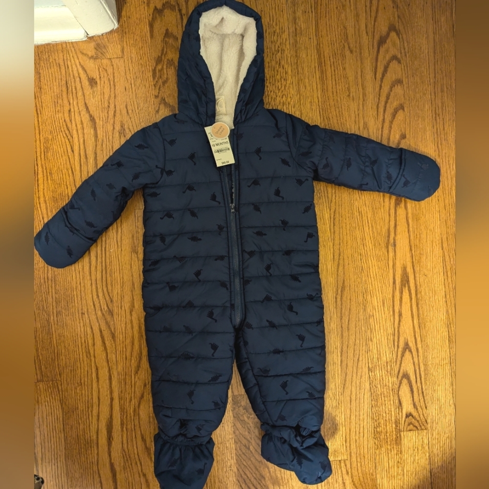 Sherpa Lined Baby Bodysuit Snowsuit 18 months